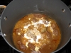 Add heavy cream and mixture