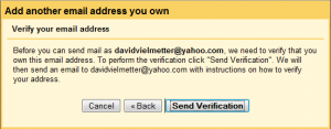 Gmail send verification