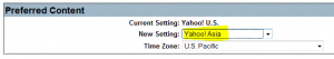 Yahoo account language asia