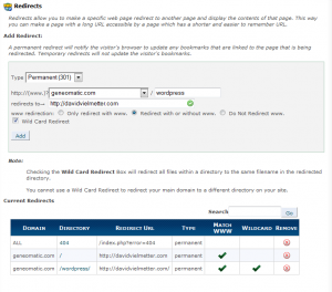 addon domain redirect