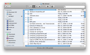 OSX Finder Window sorted alphabetically