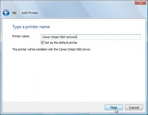 VISTA printer name