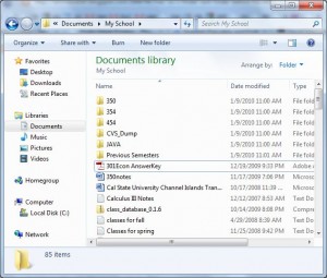 Windows Explorer arrange by folder