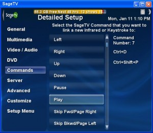 SageTV Link Commands