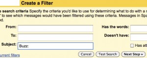 create buzz filter step 1