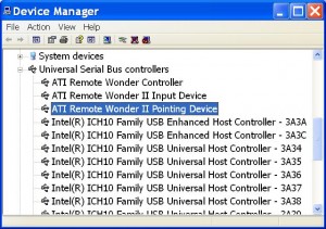 ATI Remote Wonder Device Manager