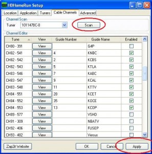 NOTE: SageTV users will also need to perform an "Update" channel scan within SageTV