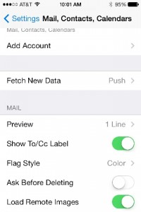 tap settings>mail, contacts, calendars>add account