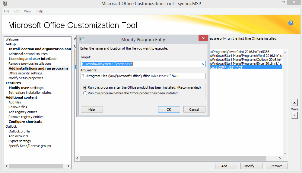 change office 2016 product key gpo